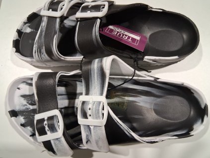 Pánské pantofle černobílé