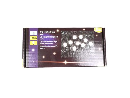 LED outdoor lamp string – 100 pieces – white – IP44 transmission
