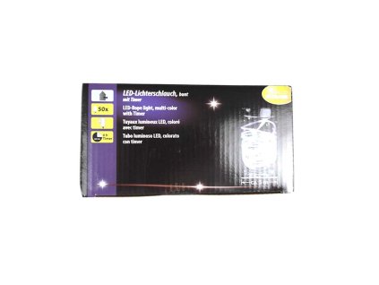 LED outdoor hose – 50 LEDs – approx. 5m colorful – with timer – IP44