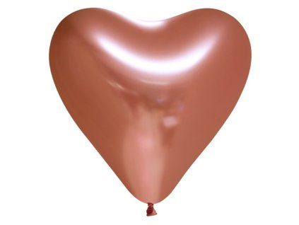 Fiësta - Ballonnen - 100st - hartvorm spiegel koper - ø30cm