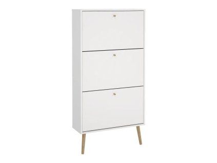 Bílý výklopný botník Bodo – Tvilum