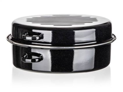 PEKÁČ OVÁLNÝ SMALTOVANÝ 38CM, 2 DÍLY