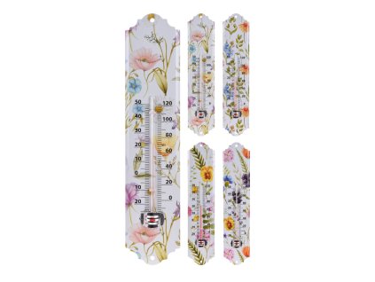 TEPLOMĚR KOVOVÝ 29,5CM KVĚTIN.POTISK