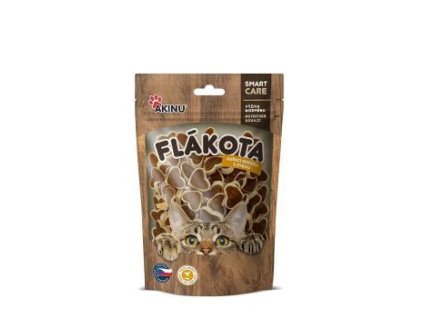 Akinu Flákota Kuřecí & rybí srdíčka pamlsek pro kočky 70 g