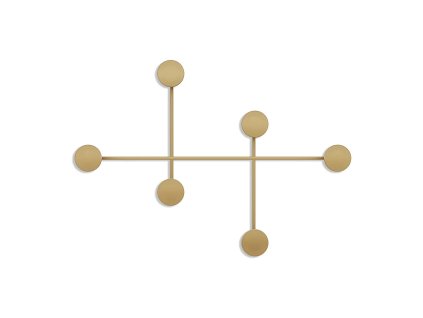 Kovový nástěnný věšák ve zlaté barvě Dama-A – Kalune Design