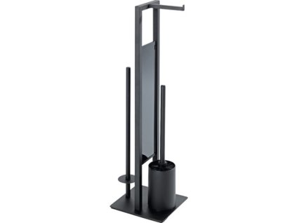 Matně černý ocelový stojan na toaletní papír Rivalta – Wenko