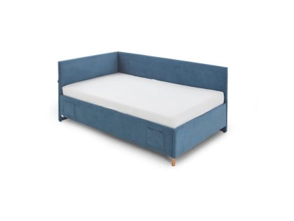 Dětská postel CoolRohová, bez roštu, modrá, 120x200 cm