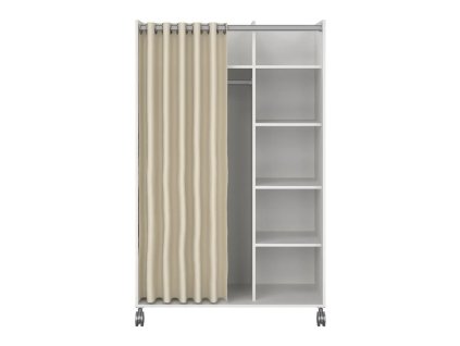 Šatní skříň KitOtevřená, bílá/béžová, 100x160x48 cm