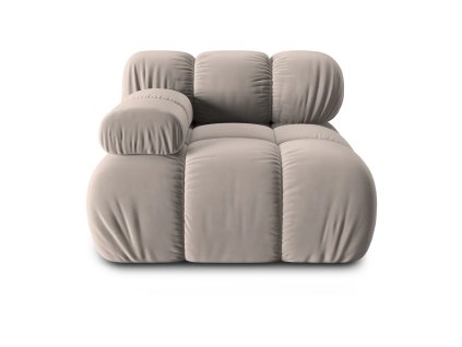 Modul pohovky BellisLevý roh, sametový, světle hnědý