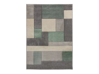 Koberec Cosmos, zelený/šedý, 160x230 cm