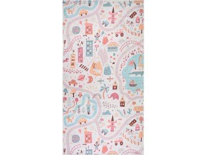 Dětský hrací koberec Pastel Neighborhood, 160x230 cm