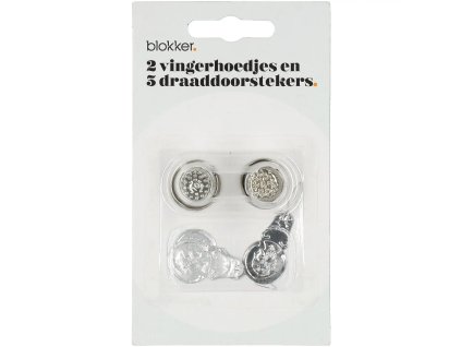 Blokker 2 vingerhoedjes en 3 draaddoorstekers