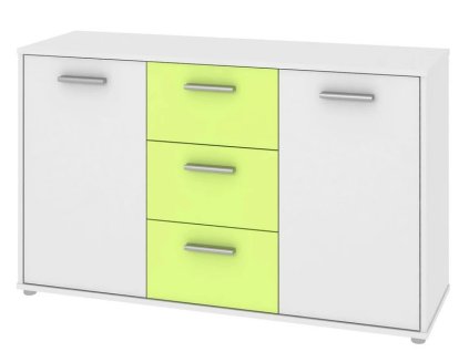 ZU23 komoda bílá/zelená
