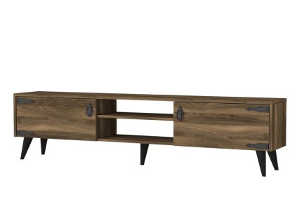 Televizní stolek Anes ořechový/černý  Nové zboží