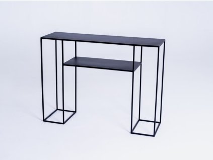 Černý kovový toaletní stolek Kennedy 100 x 30 cm