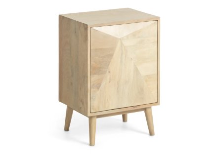Noční stolek Sanvy  Rozbale(v)no, dvířka mají prasklinu viz foto.
