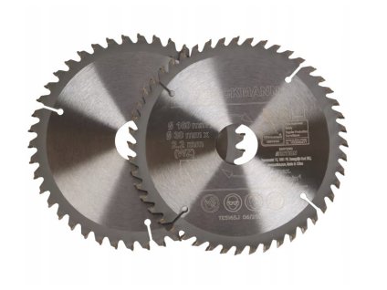 Kotouče do kotoučové pily Ø 160 mm, 2 kusy, 42 a 48 na dřevo s kroužky