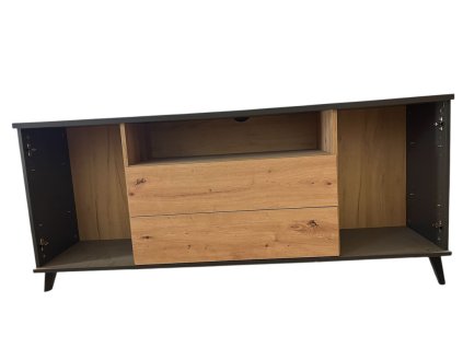 TV stolek Karin černý  Složené, chybí dvířka skříněk!