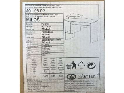 PC stůl Miloš buk tmavý