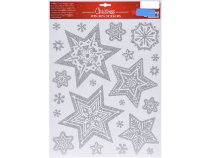 Vánoční samolepky na okno 30x42cm - 1 kus