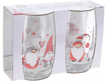 Sada 2 vánočních sklenic na pití 300ml