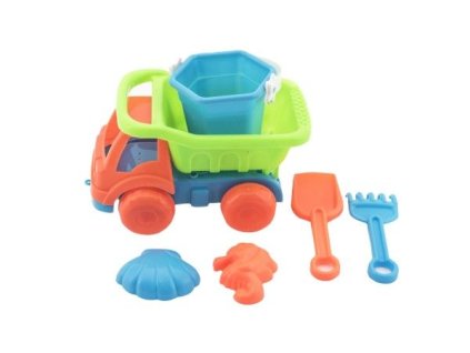 Auto na písek s doplňky plast 16cm 2 barvy, MIX