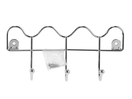 Věšák Toro 3 háčky, chrom stříbrná, 21x10cm