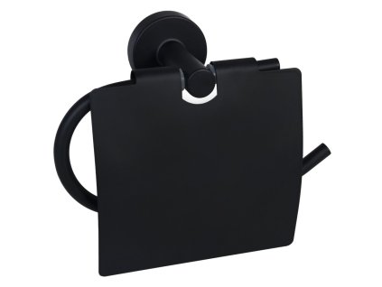 Erga FOR YOU, držák toaletního papíru s víkem, černá matná