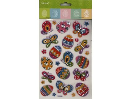 Arpex Postříbřené velikonoční samolepky mix 140x260 mm