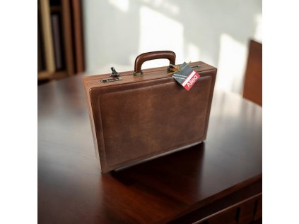 Kožený kufr Atache, Allea, hnědý