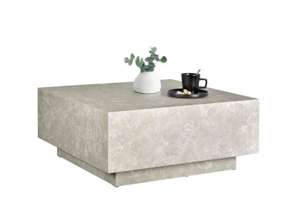 Konferenční stolek Lasley Vzhled travertinu 80 x 80 x 35 cm