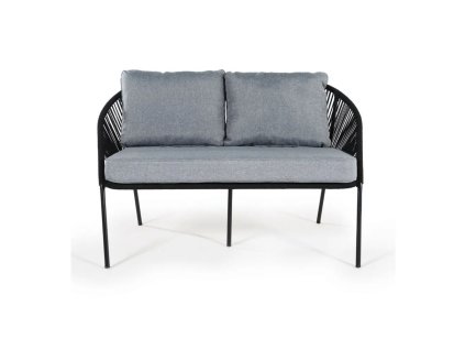 Zahradní pohovka North černá/šedá