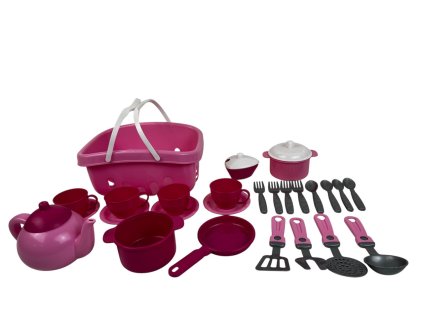 Kuchyňský set s košíkem - 25 kusů nádobí