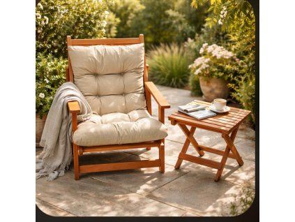 ZAHRADNÍ LEHÁTKO SE STOLEČKEM