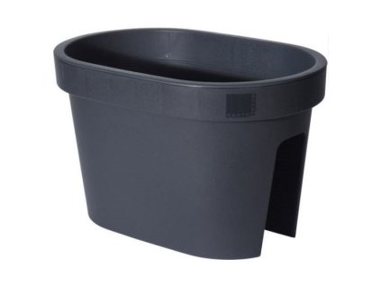 Balkonový truhlík antracit 27x40x25 cm