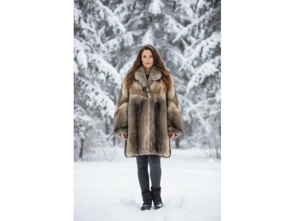 Dámský kožich z pravé kůže velikost 46