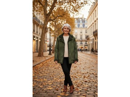 Dámský kožich z pravé kůže velikost 44