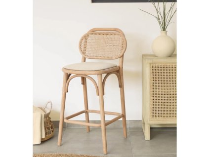 Barová židle Doriane v přírodní barvě