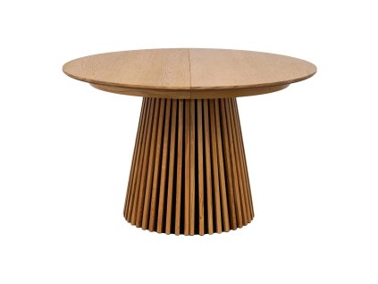 Kulatý rozkládací jídelní stůl s deskou v dubovém dekoru ø 120 cm