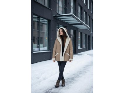 Dámský kožich z pravé kůže velikost 44