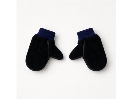Dětské palčáky teplé celokožené tmavě modré 3 (5-9 let)