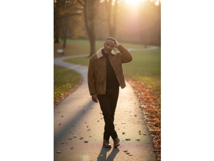 Pánský kožich z pravé kůže velikost 50 (M-L)