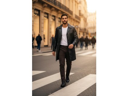 Pánský kožich z pravé kůže velikost 54 (XL)