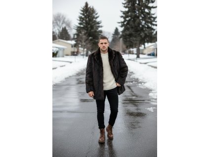 Pánský přírodní kožich velikost 50