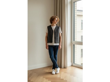 Pánská kožená vesta velikost 50