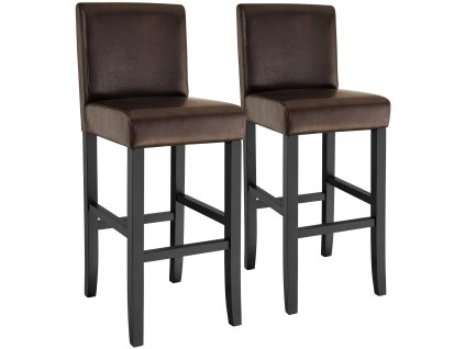 Barové stoličky hnědé 2ks