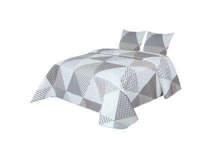 Přehoz s povlaky TEREZ - 2 ks 45x45 a 220x240 cm