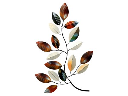 Listy kovová nástěnná dekorace