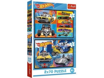 Puzzle Hot Wheels: Autíčka 2x70 dílků
