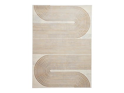 Koberec Apollo 80 x 150 cm světle šedý/ve zlaté barvě